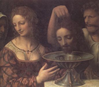 LUINI, Bernardino The Executioner Presents John the Baptist's Head to Herod (nn03) Norge oil painting art